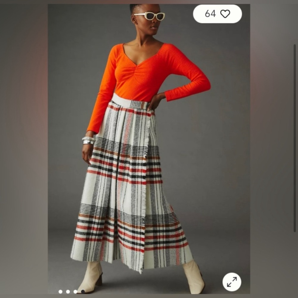 Maeve Anthropologie Women's M,Sweetheart Textured top3/4 Sleeve orange/vibrant